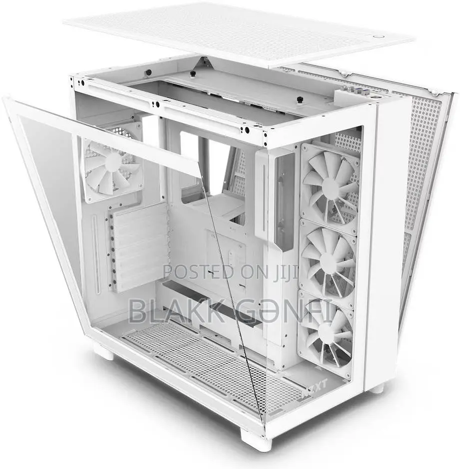 NZXT H9 Flow Dual Chamber White Gaming Case