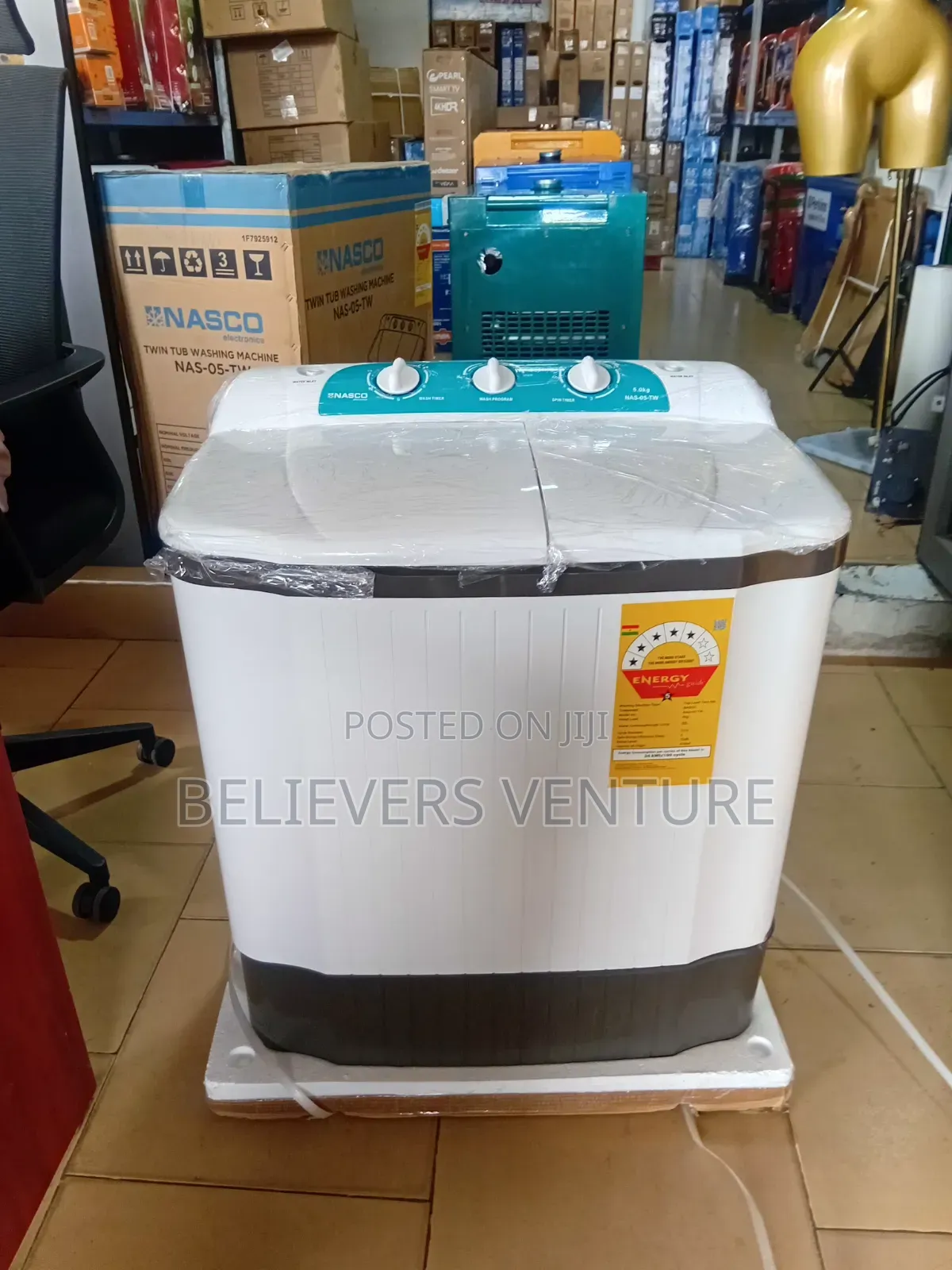 Reliable Nasco 5kg Washer – Wash and Spin Function