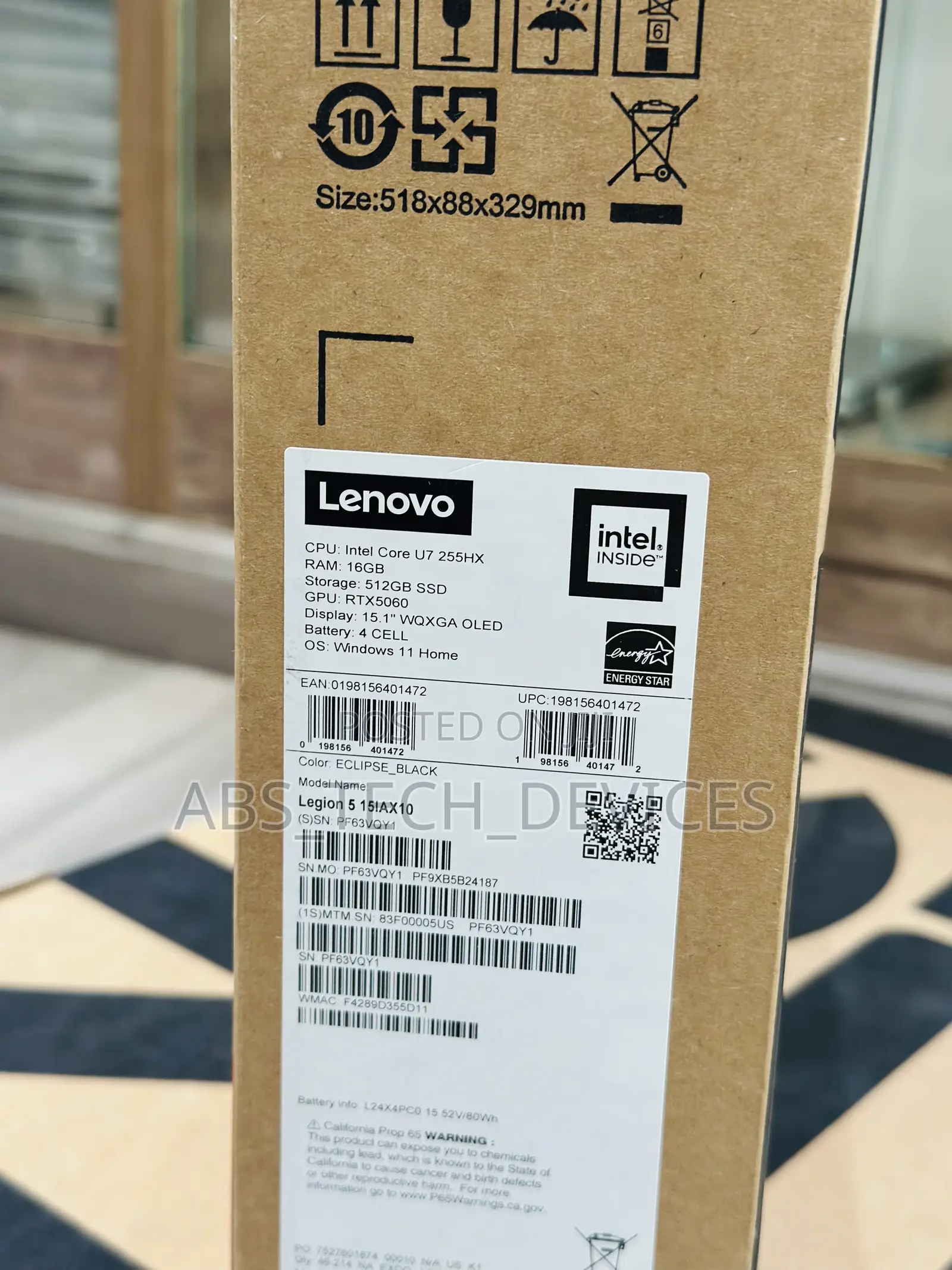 New Laptop Lenovo Legion 5 16GB Intel Core Ultra 7 SSD 512GB