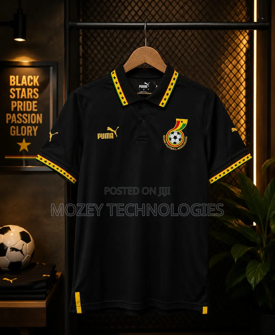 Puma Ghana Black Stars Fa Polo Shirt