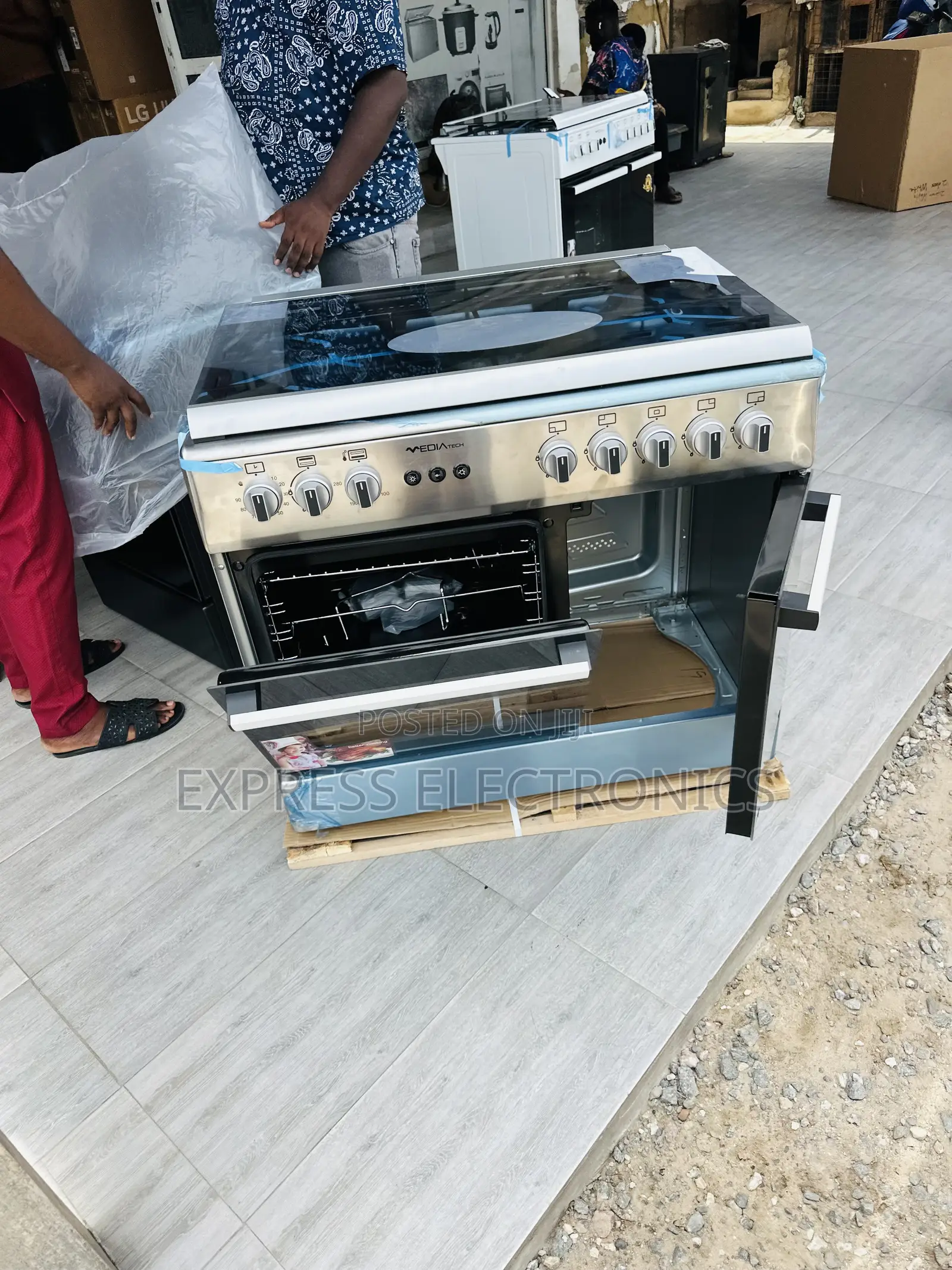 5b 60/90 Gas Cooker Oven Grill Rotisserie Midea Tech Sliver
