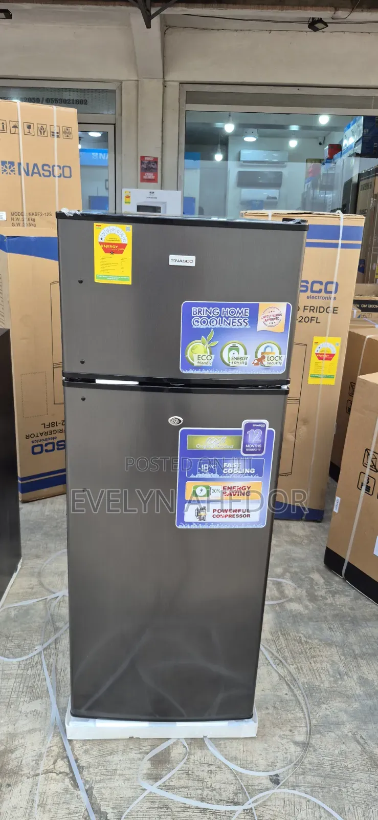 Direct Fast Cooling Nasco Top Freezer 205l With Lock and Key for Sale