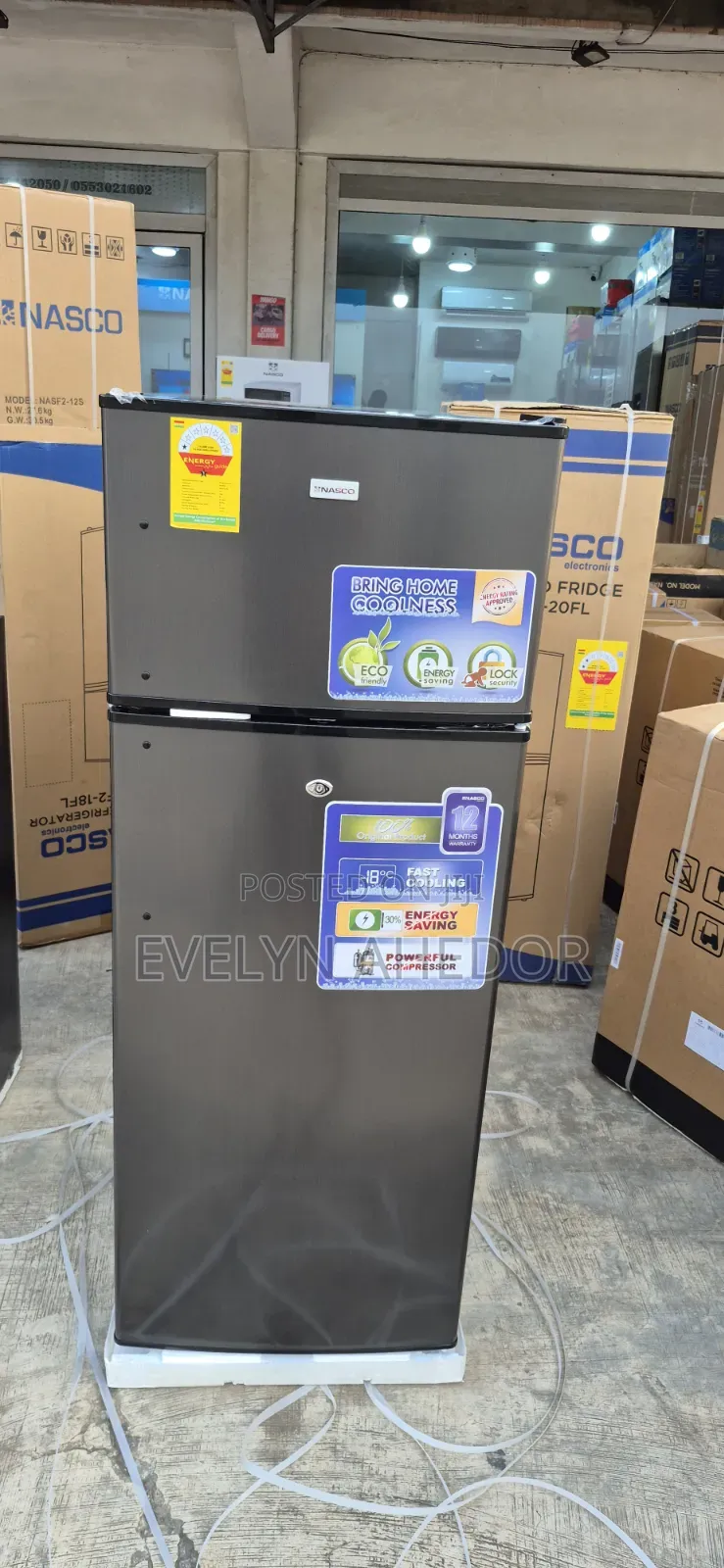 Direct Fast Cooling Nasco Top Freezer 205l With Lock and Key for Sale