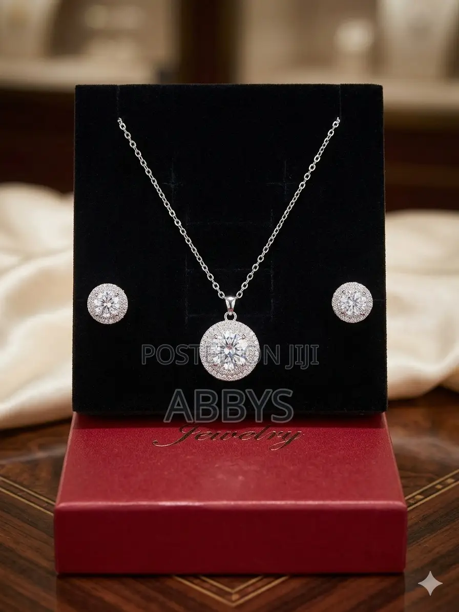 Novel Design Silver Necklace and Earrings