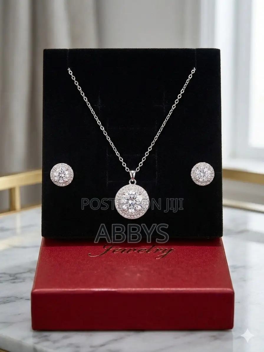 Novel Design Silver Necklace and Earrings