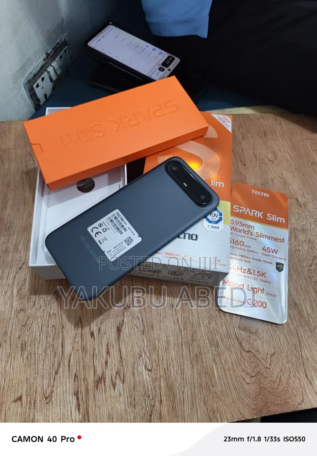 New Tecno Spark Slim 256 GB Black