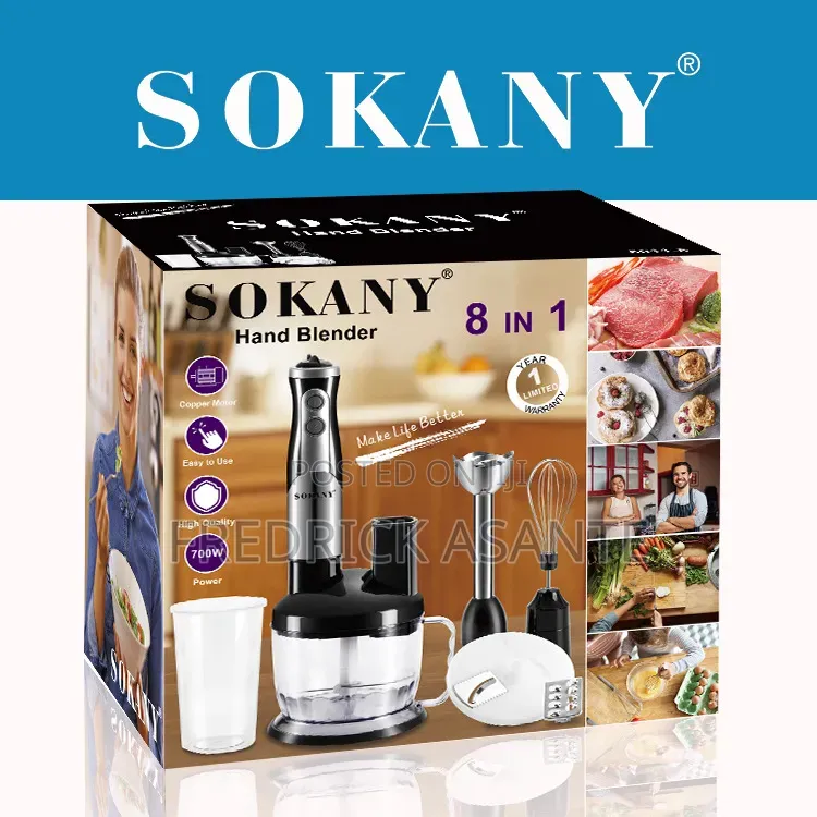 Sokany 8-in-1 Hand Blender Set