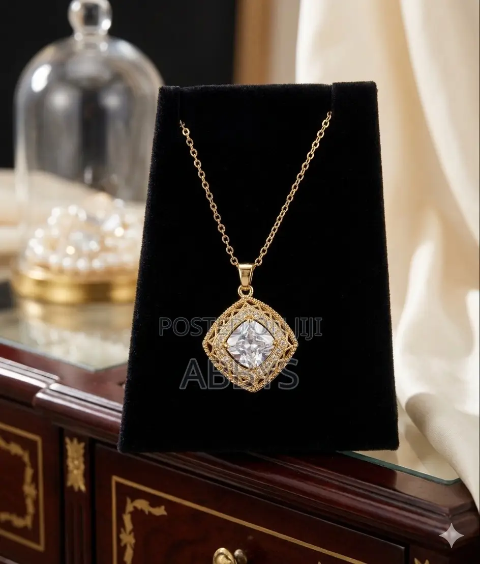 Square Cut Pendant Necklace