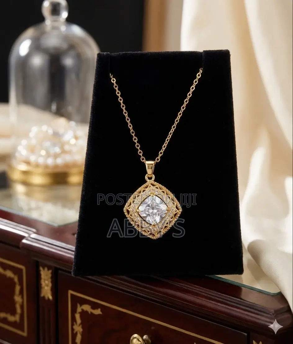 Square Cut Pendant Necklace