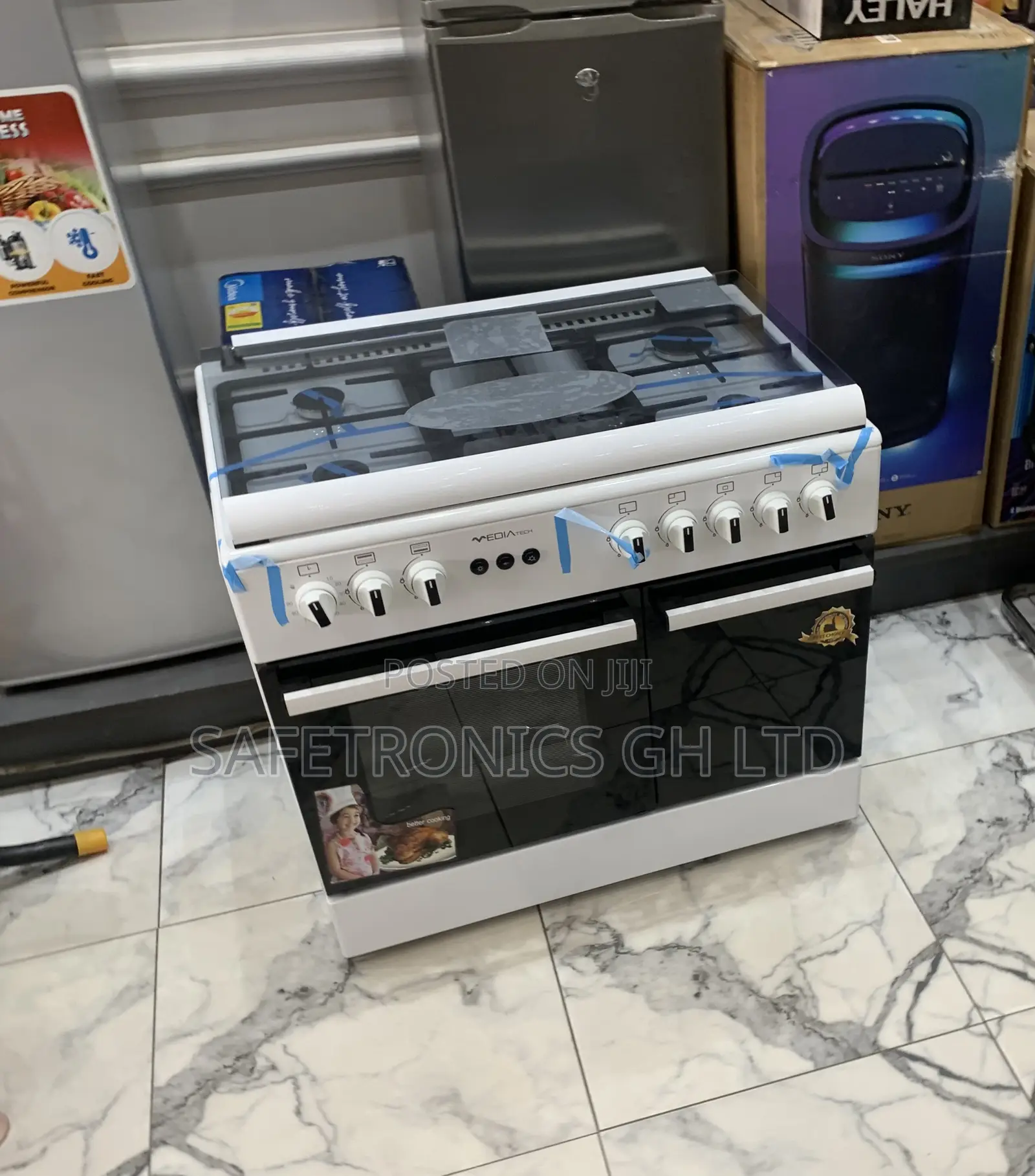 Newest Version Mediatech 60×90 White Gas Cooker