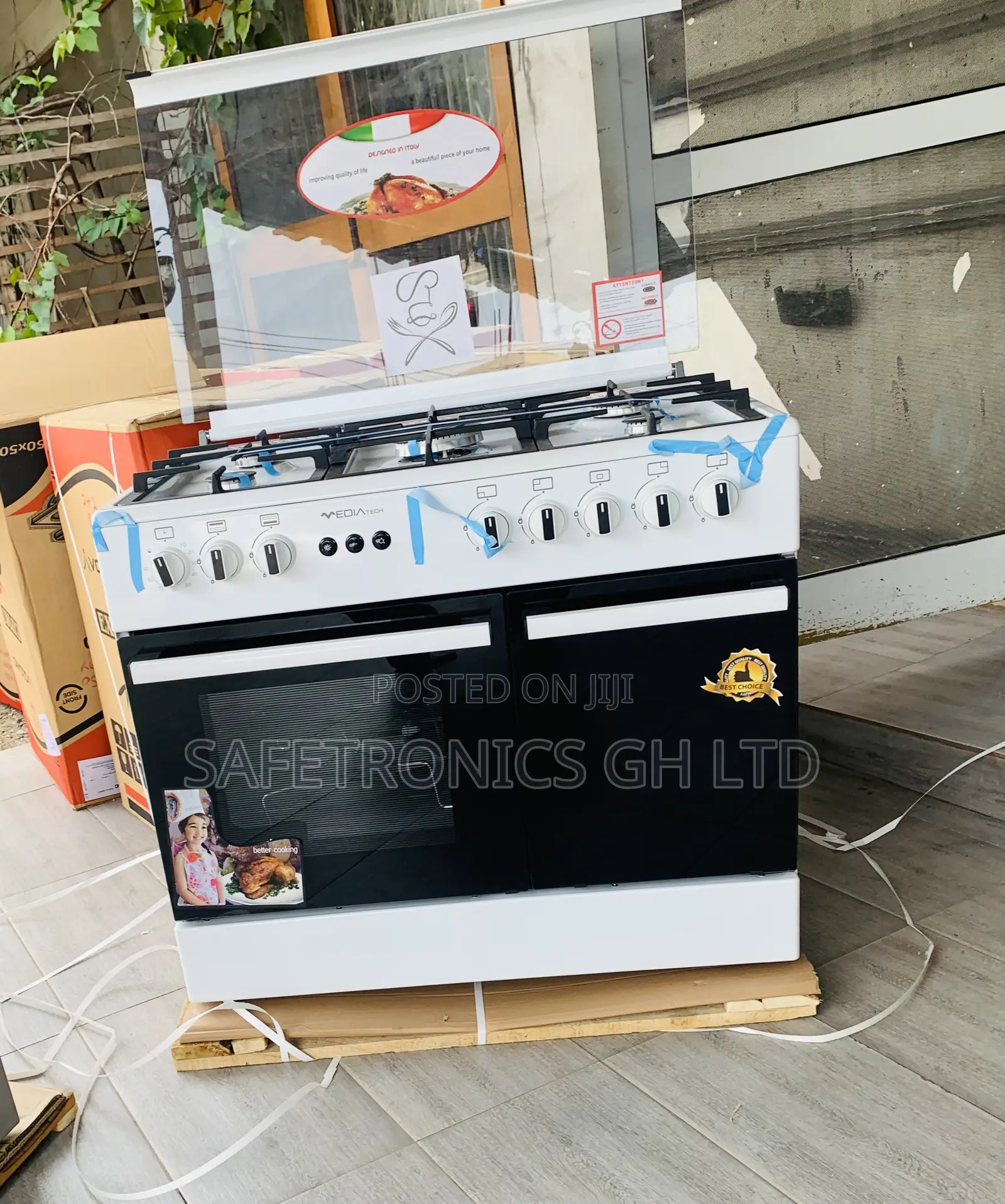 Trust Quality Mediatech 60×90 White Gas Cooker