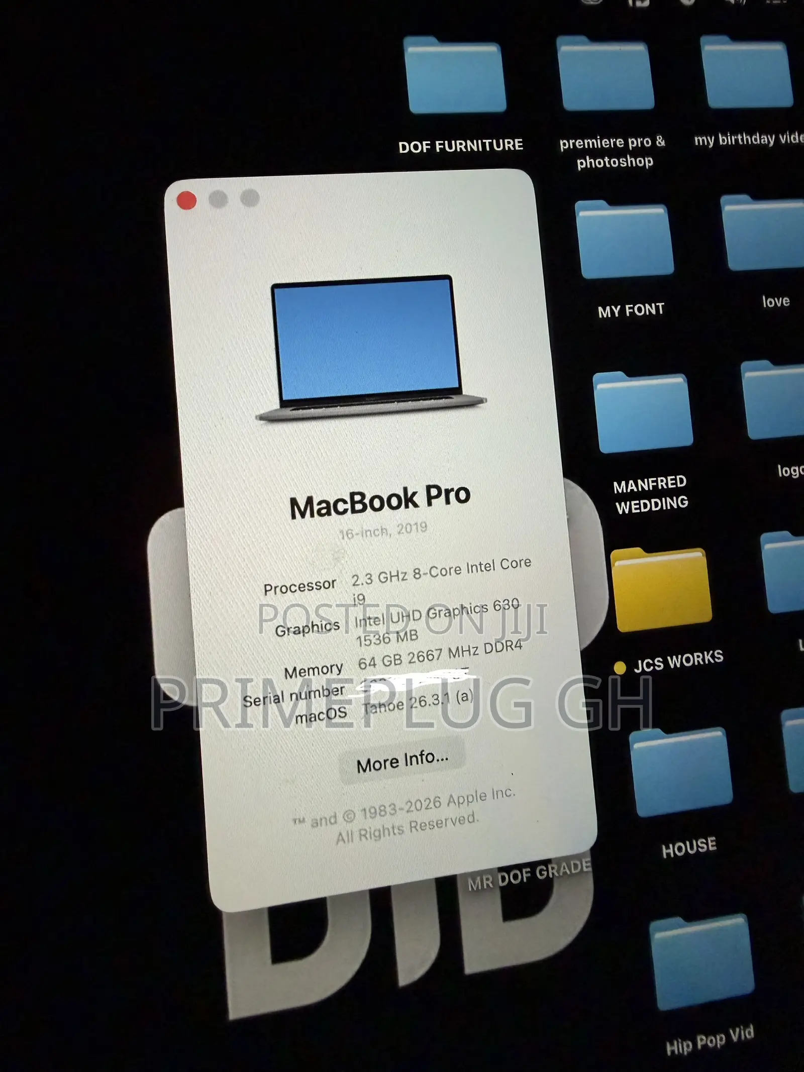 Laptop Apple MacBook Pro 2019 64GB Intel Core i9 SSD 1T
