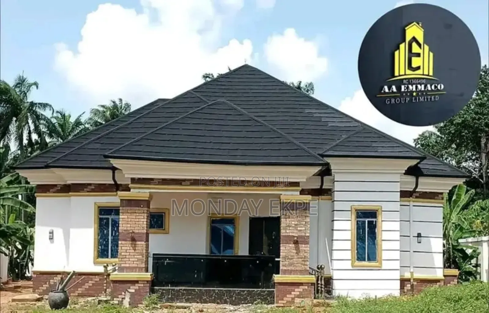 Black Shingle Roof Tiles and Rain Gutter