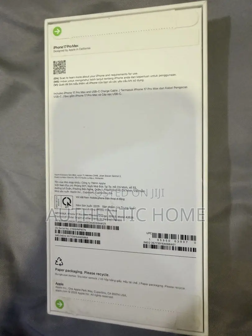 New Apple iPhone 17 Pro Max 1 TB Orange