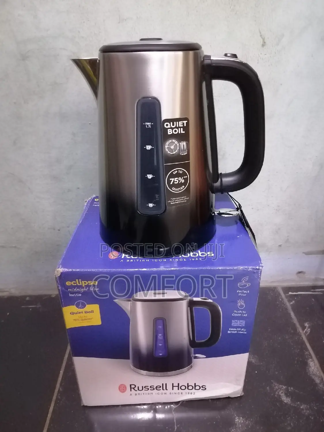 Russell Hobbs Eclipse Midnight Blue Kettle. Available As Seen