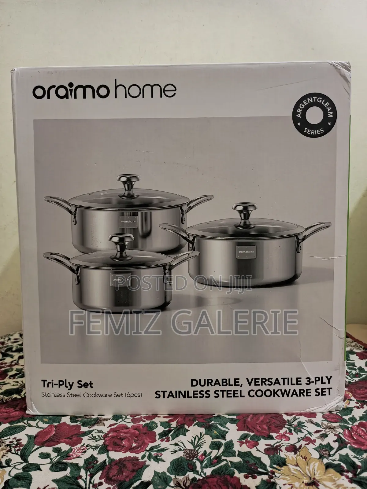 Tri-Ply Set Durable Versatile Stainless Steel Cookware Set-6pcs
