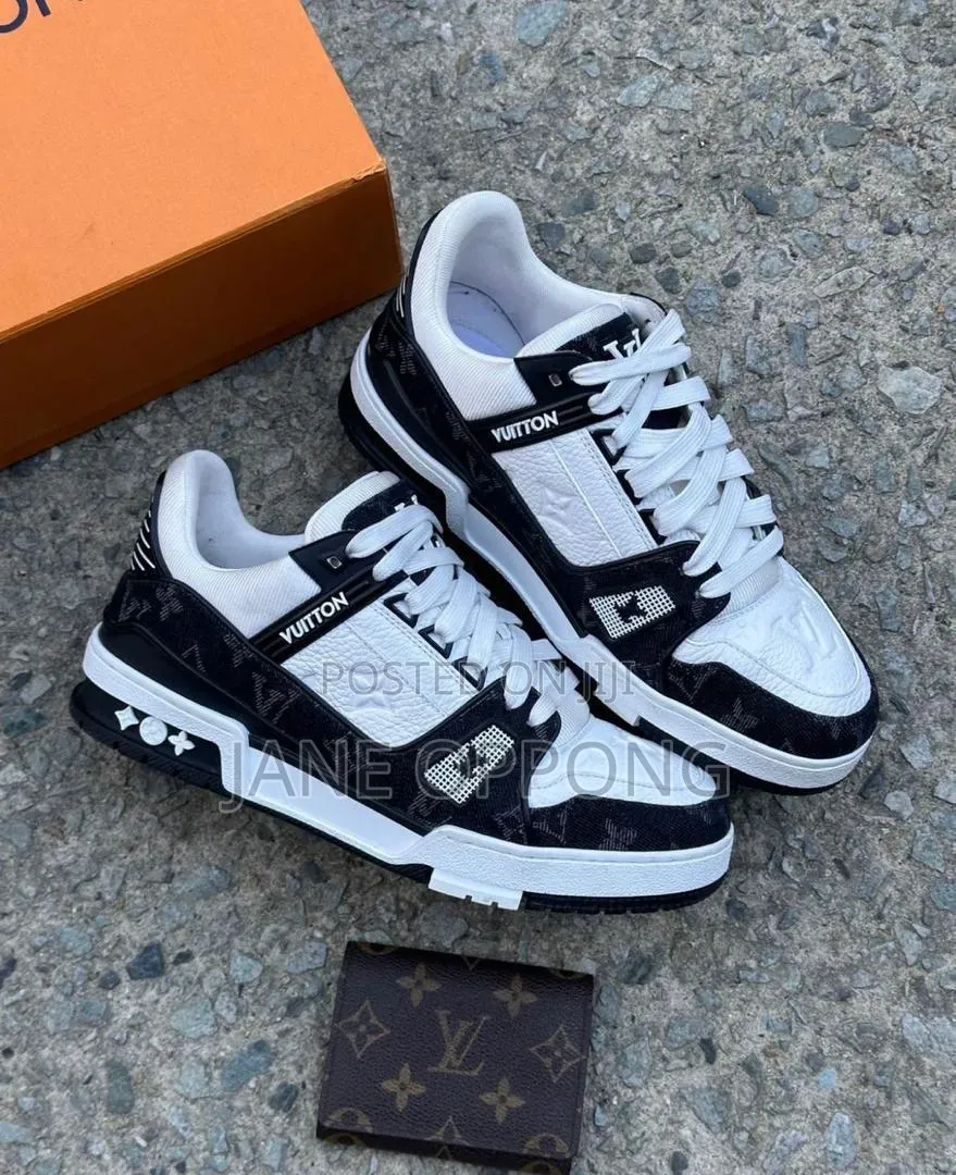 Louis Vuitton Lv Trainer Monogram Denim "White Yellow" Virgil Abloh