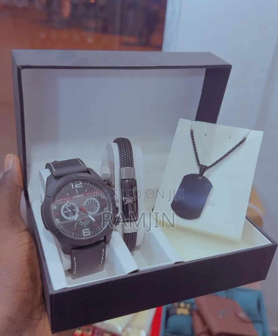 Lady's Watches + Bracelet, Necklace Pendant, Fragrance Set