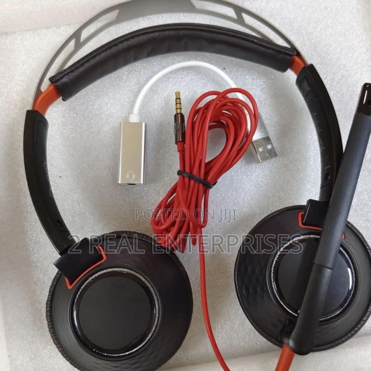Original Plantronics Headset With Microphone C5220t Usb 3.5mm New