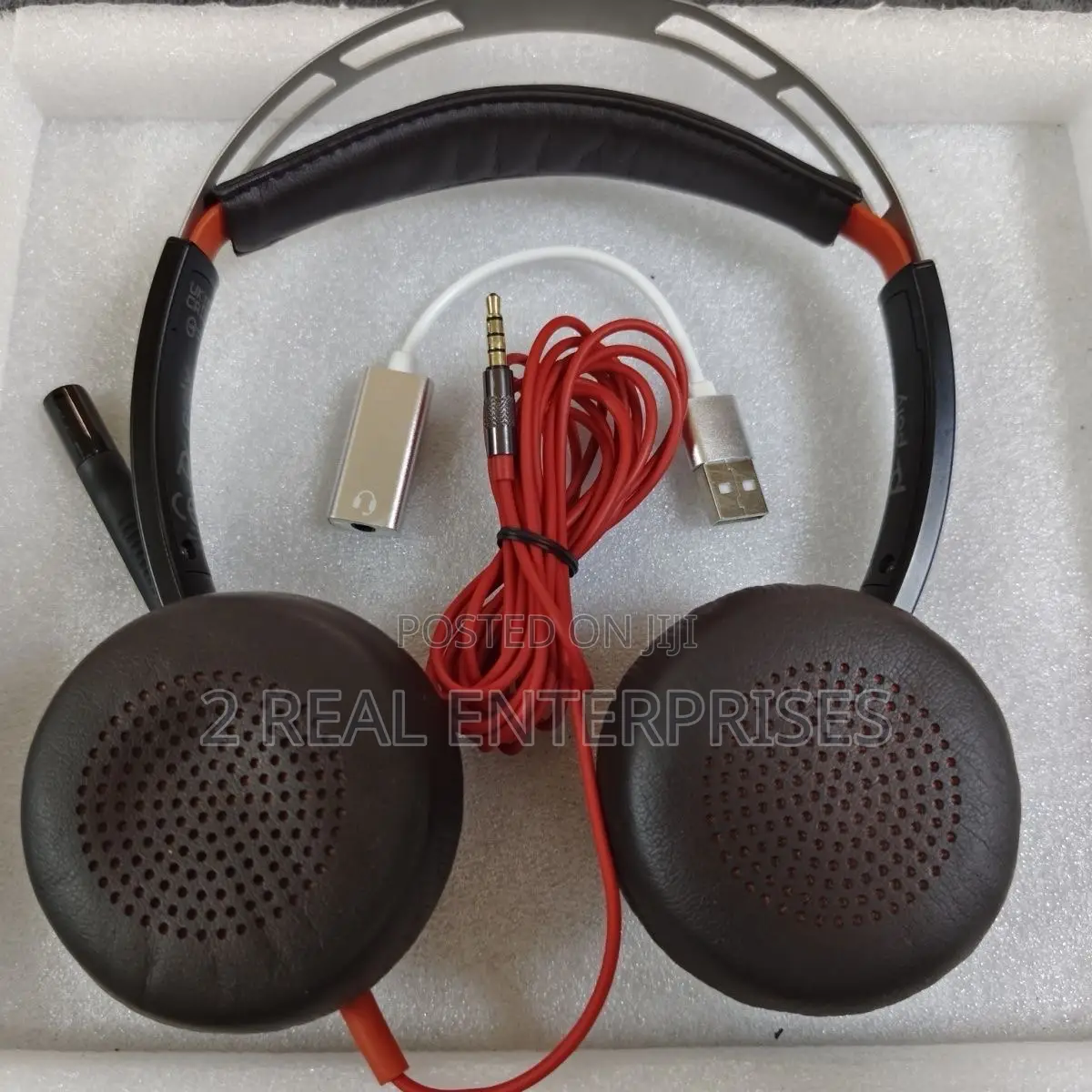Original Plantronics Headset With Microphone C5220t Usb 3.5mm New