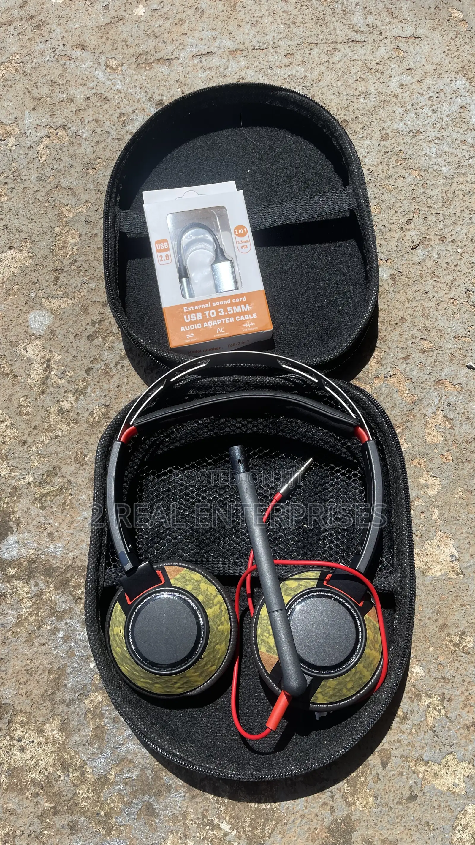 Original Plantronics Headset With Microphone C5220t Usb 3.5mm New