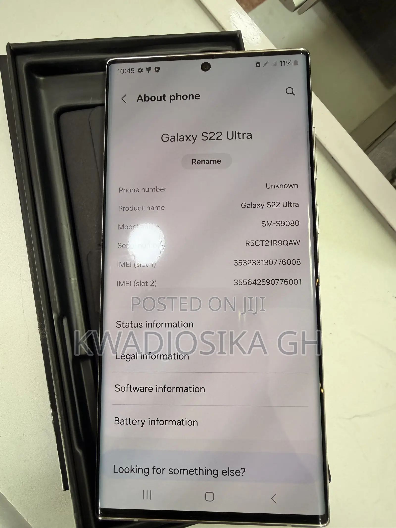 New Samsung Galaxy S22 Ultra 5G 256 GB
