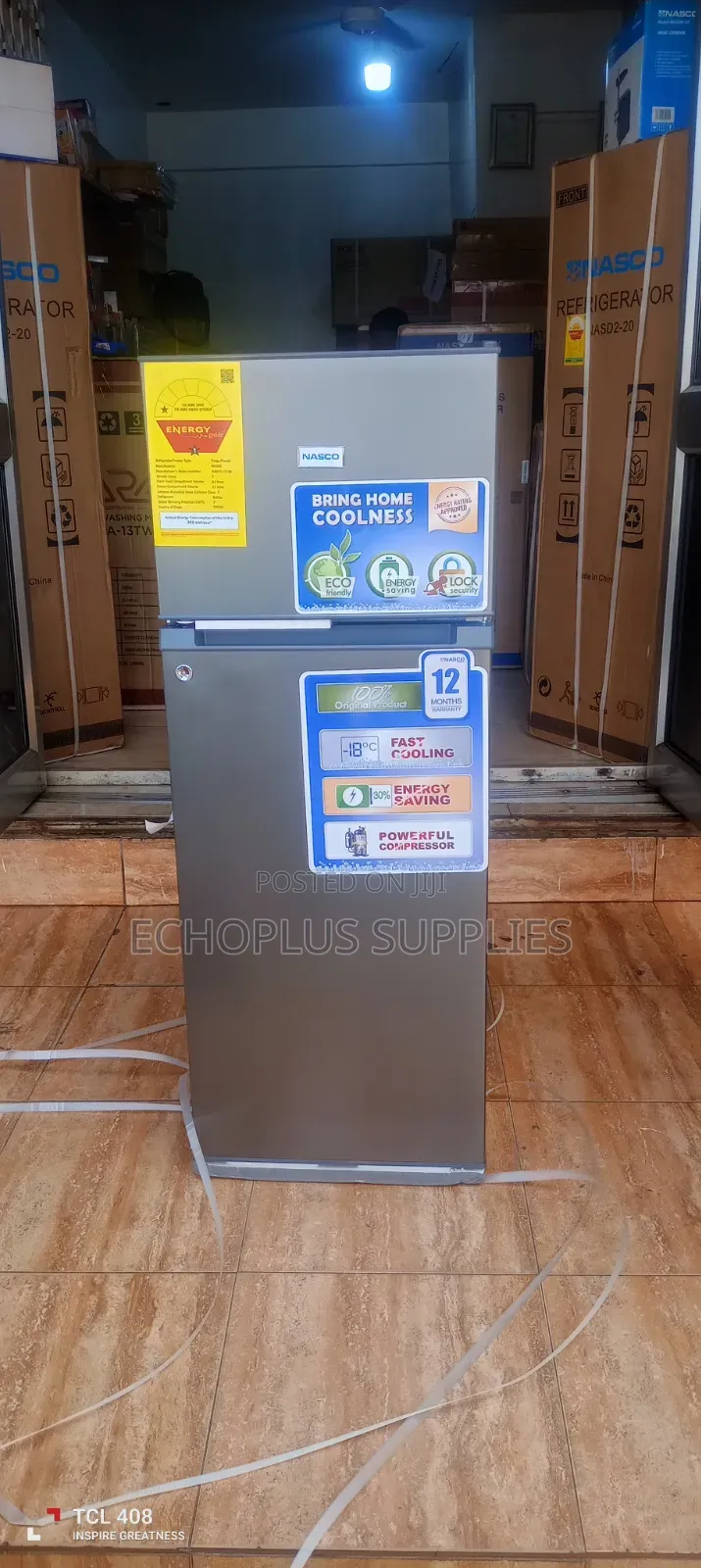Nasco 107 Liters 2 Door Fridge/Top Freezer