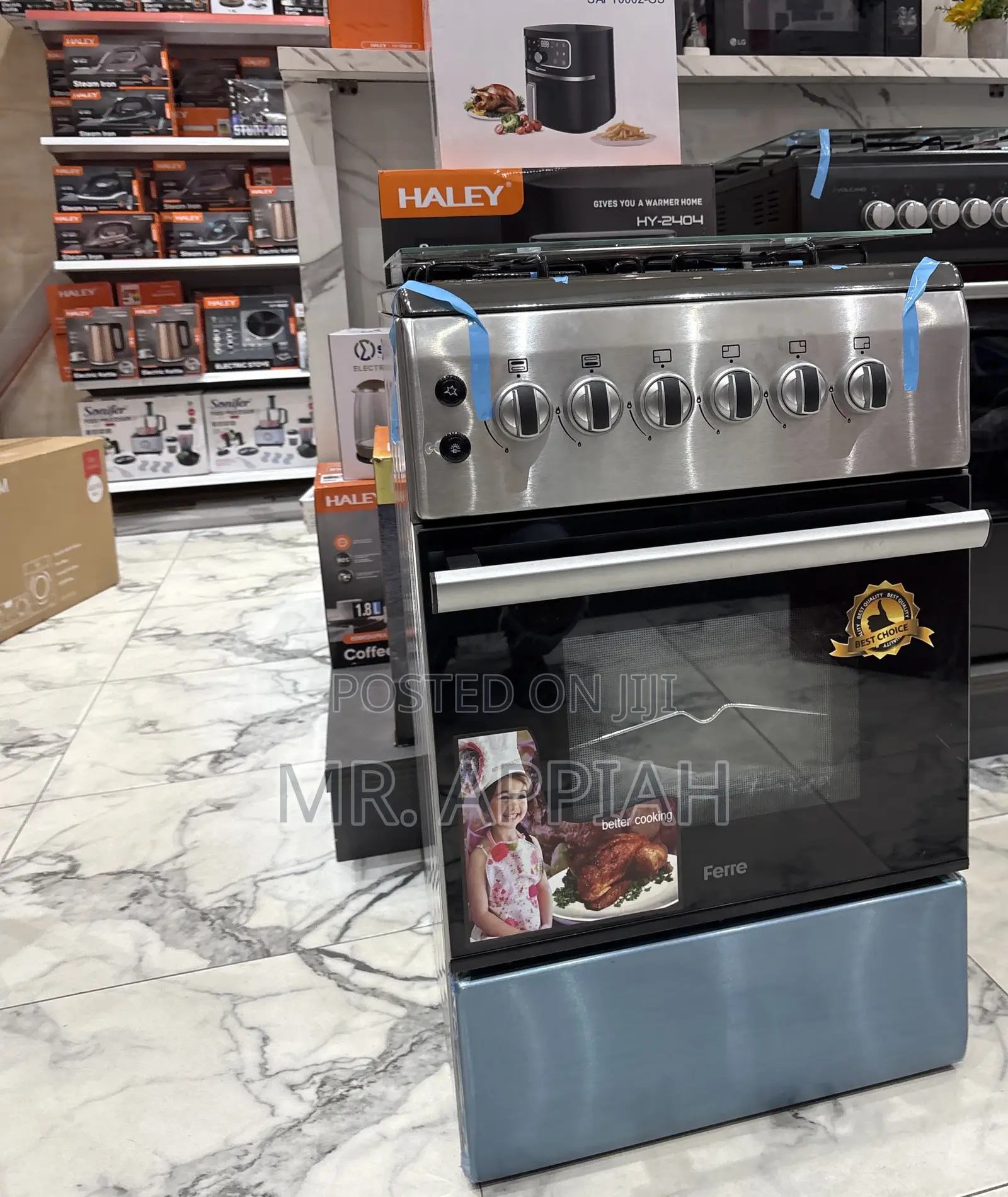 Check Out Unique Ferre 60x60cm 4 Gas Burner With Oven Grill 