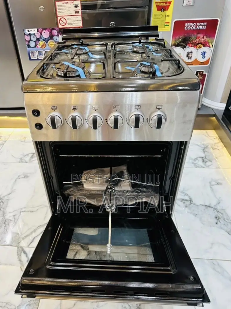 Classic Ferre 50x60 4 Burner(Gray)Glass Oven 