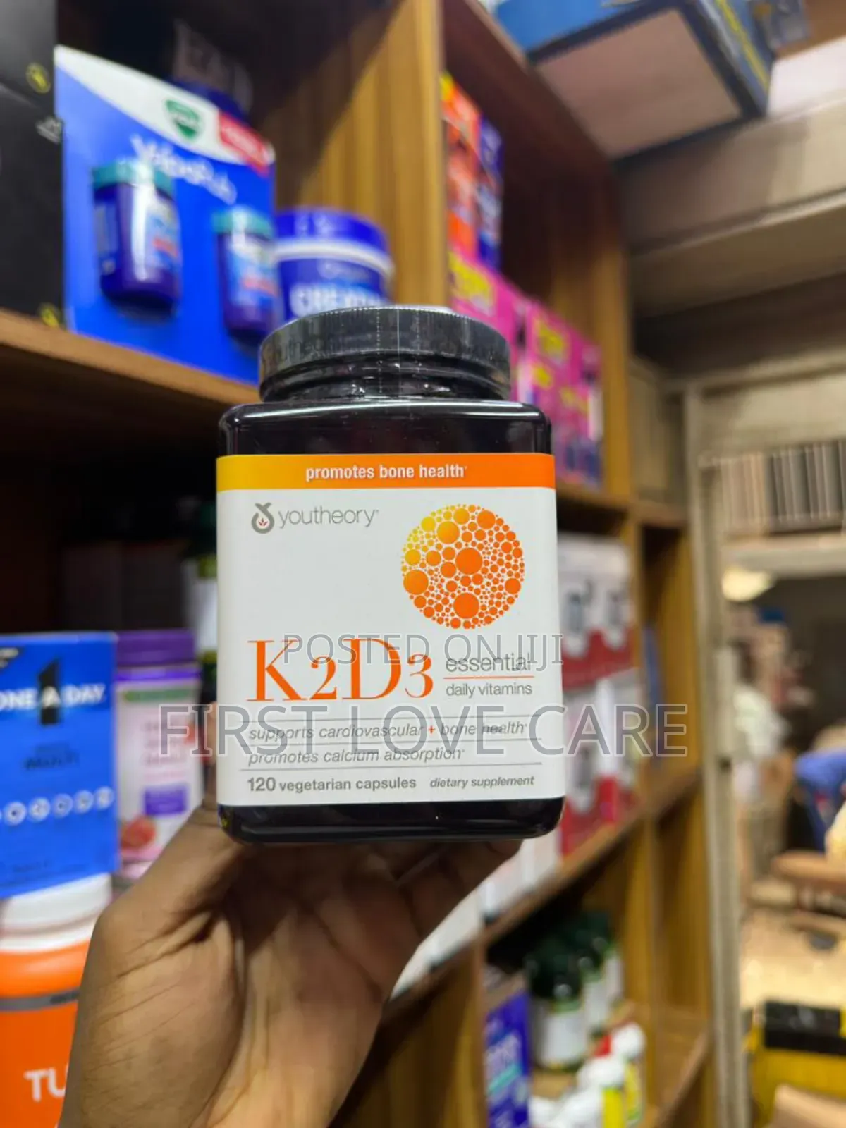 Youtheory K2d3 Vitamin 120 Vegetarian Capsules Cardiovascular Bone Imm