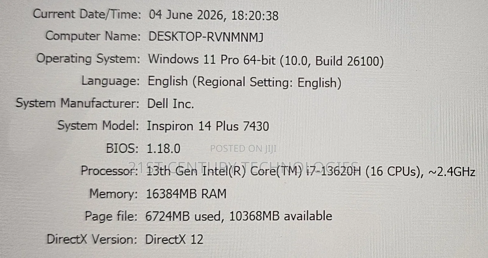 New Laptop Dell Inspiron 14 16GB Intel Core i7 SSD 1T