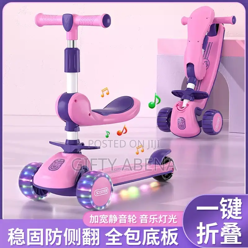 Kids Scooter With Plain and Disco Wheel