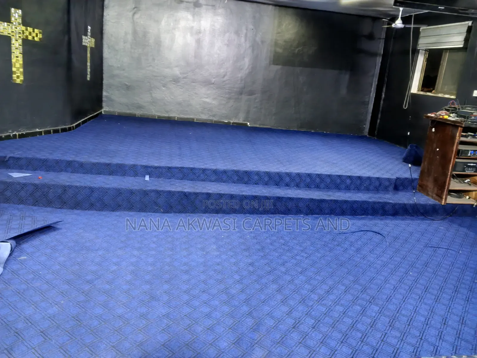 Thick Blue Black Carpet