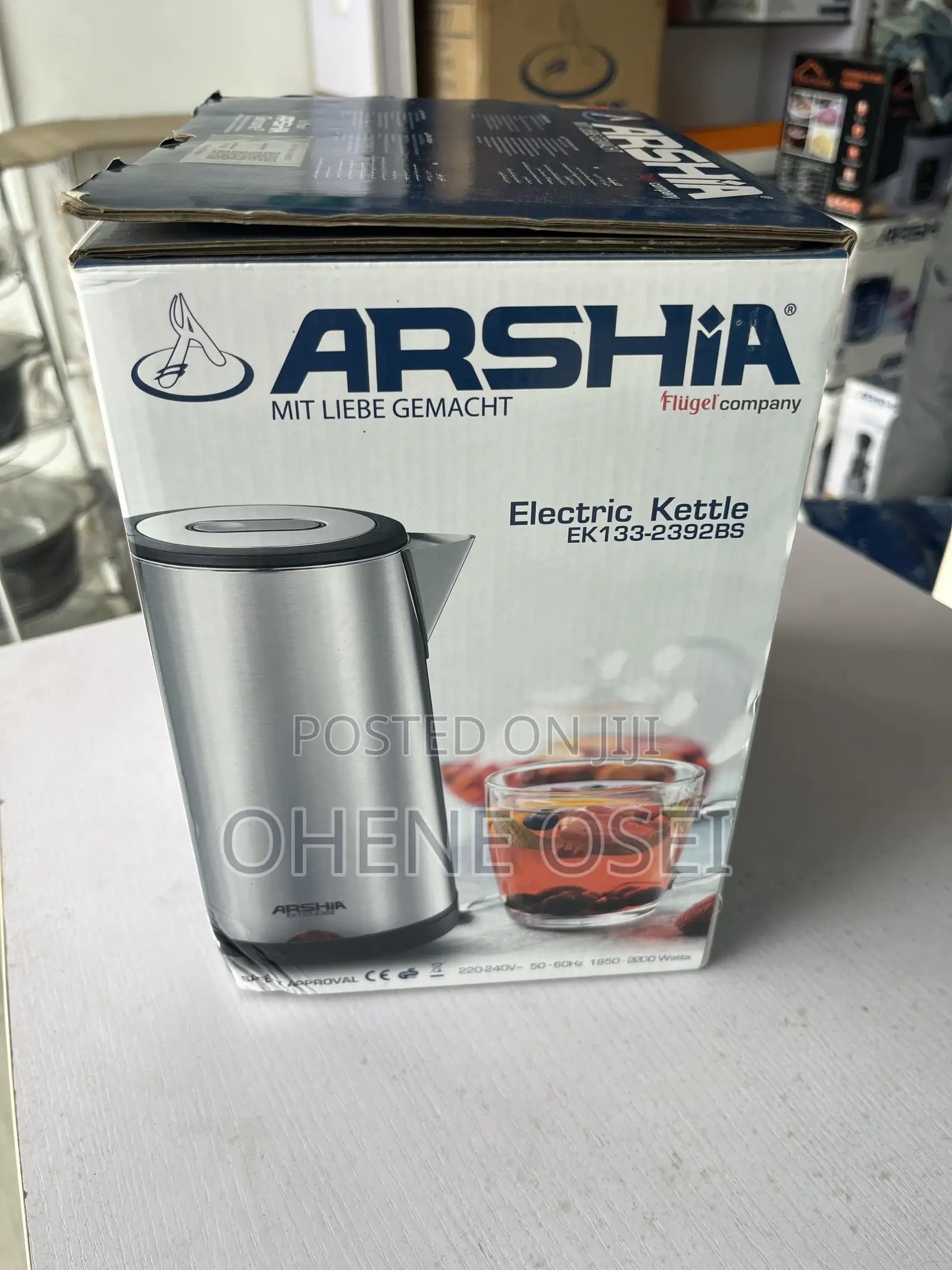 Arshia Stainless Steel Electric Kettle 1.7l