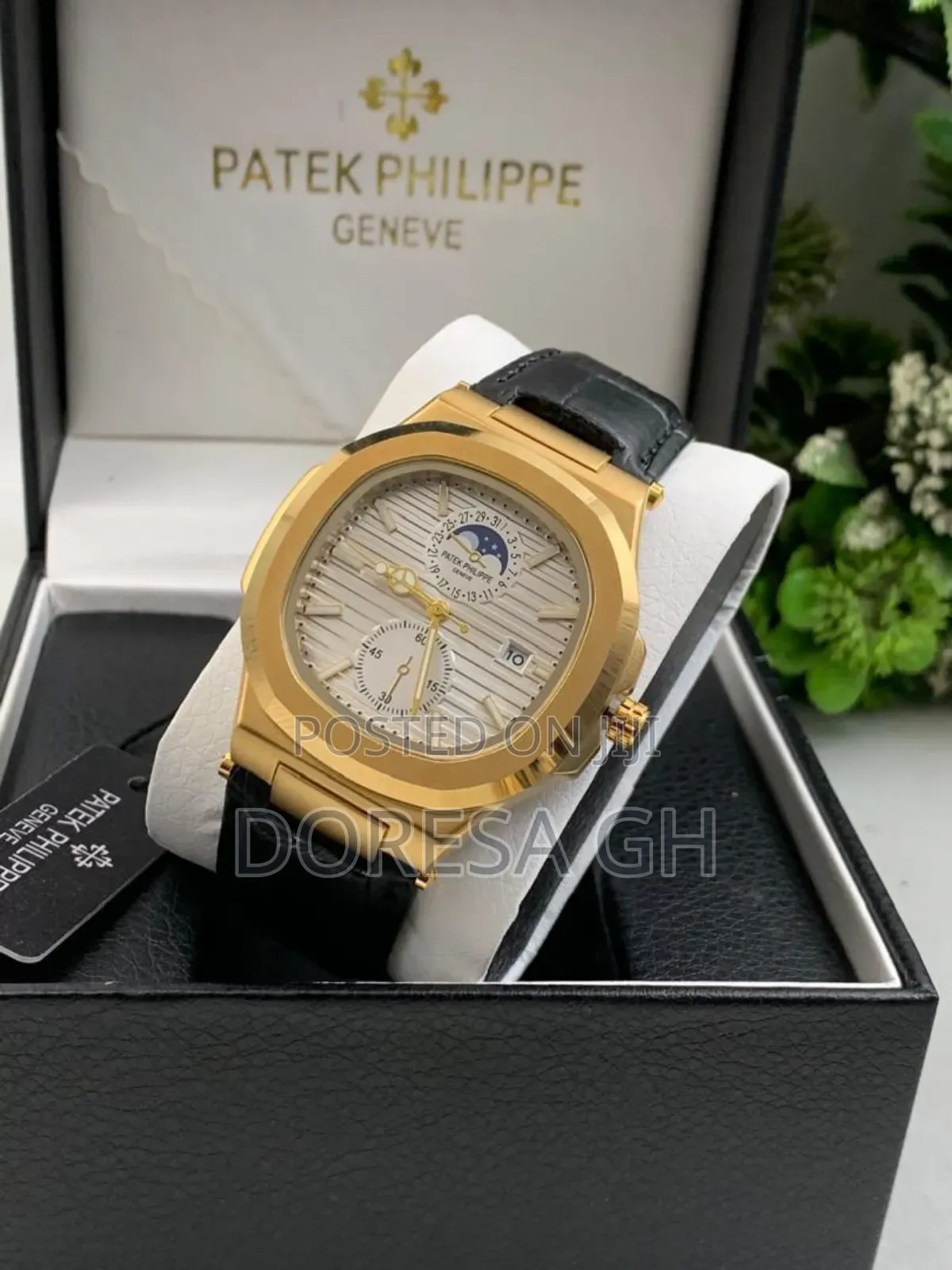 Patek Leather Watch for Men – Classic Everyday Wristwatch