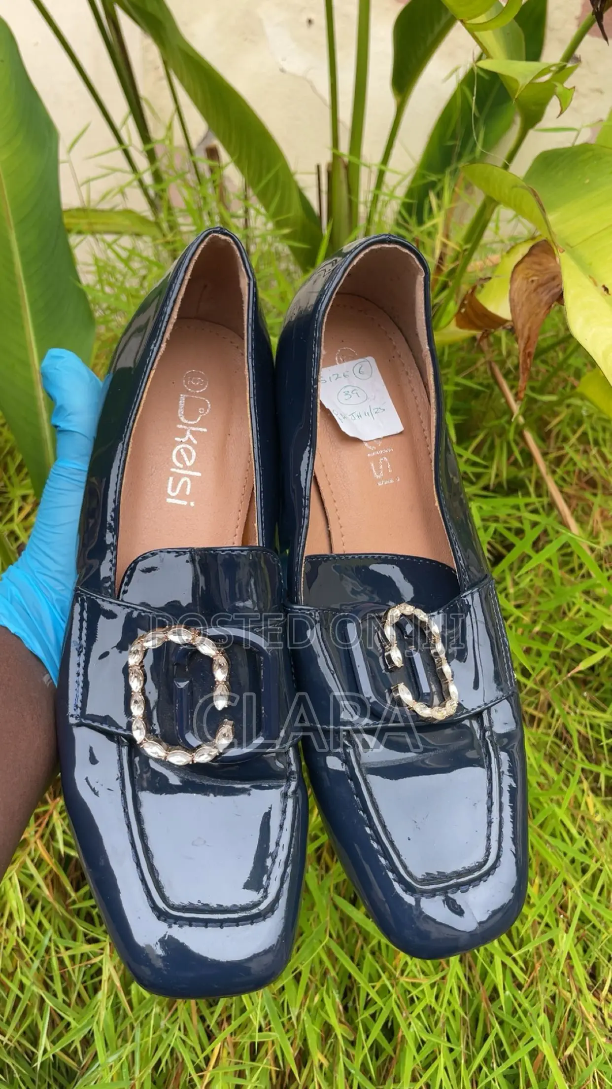 Swede Black Flat Shoe