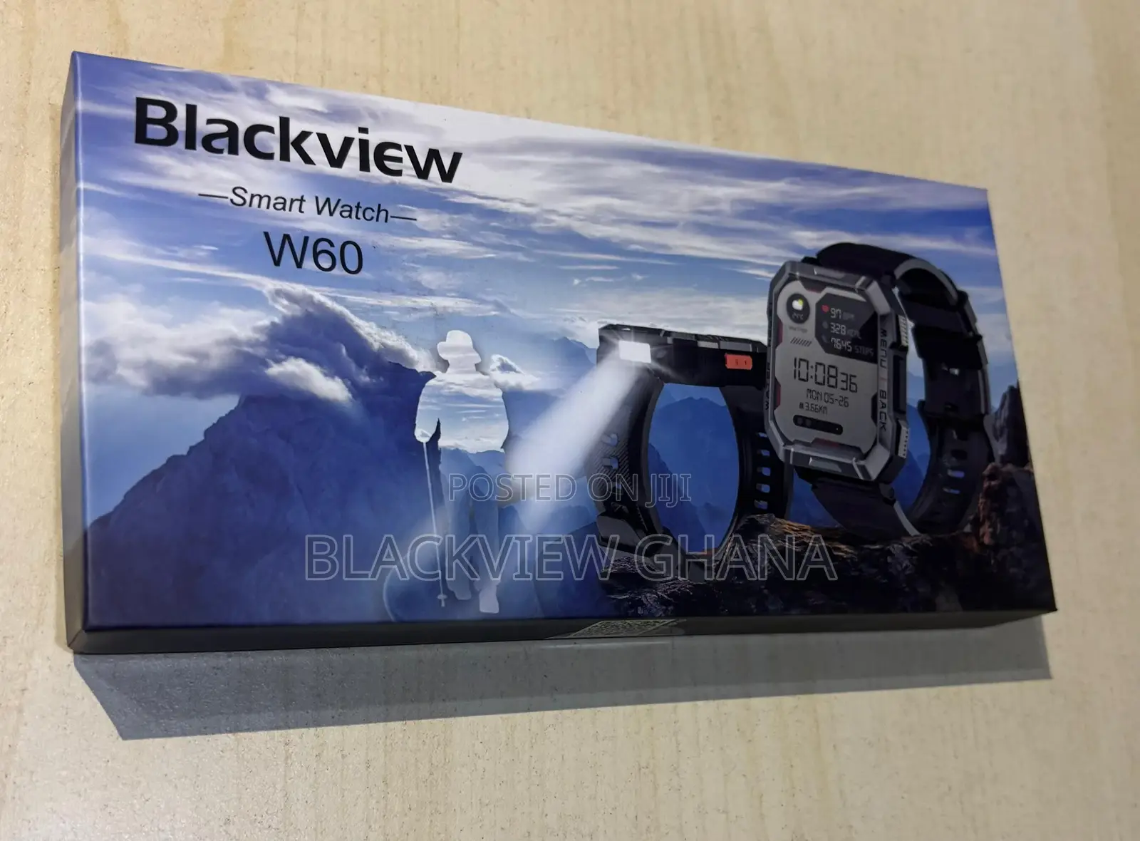 Blackview W60 Rugged Smartwatch Flashlight Compass Calling Waterproof
