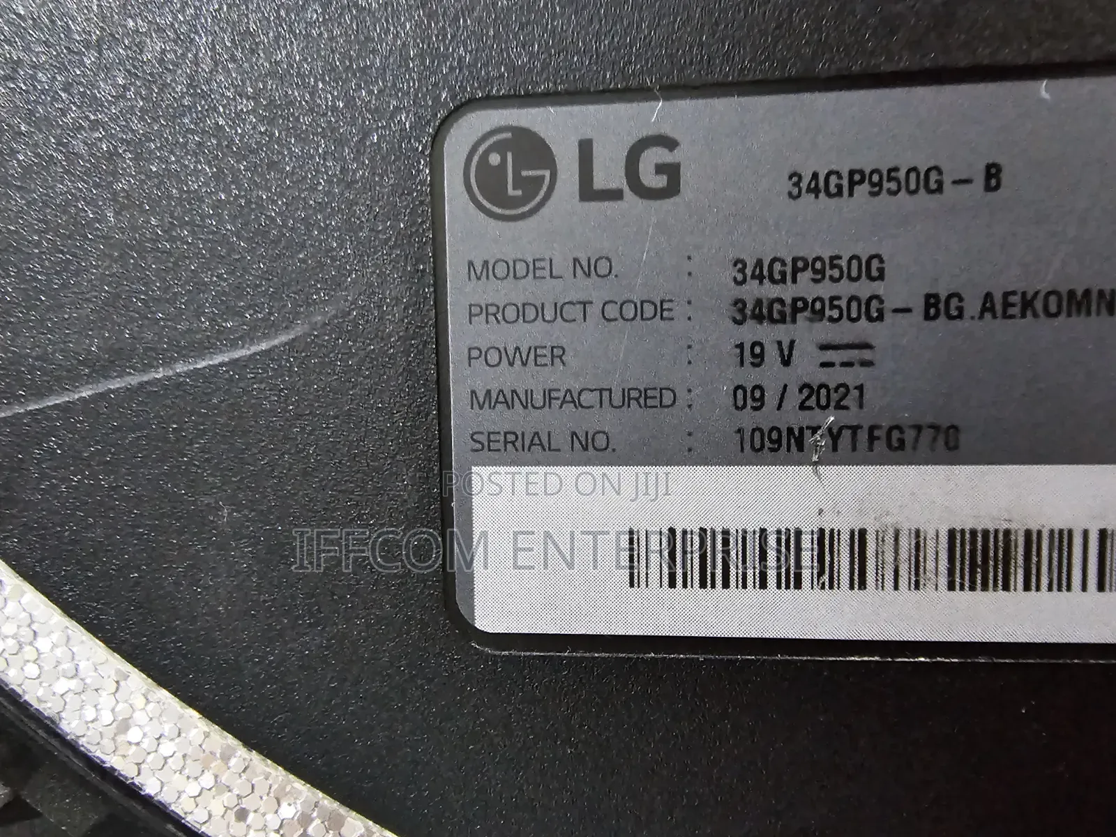 34" Lg Curve Monitor