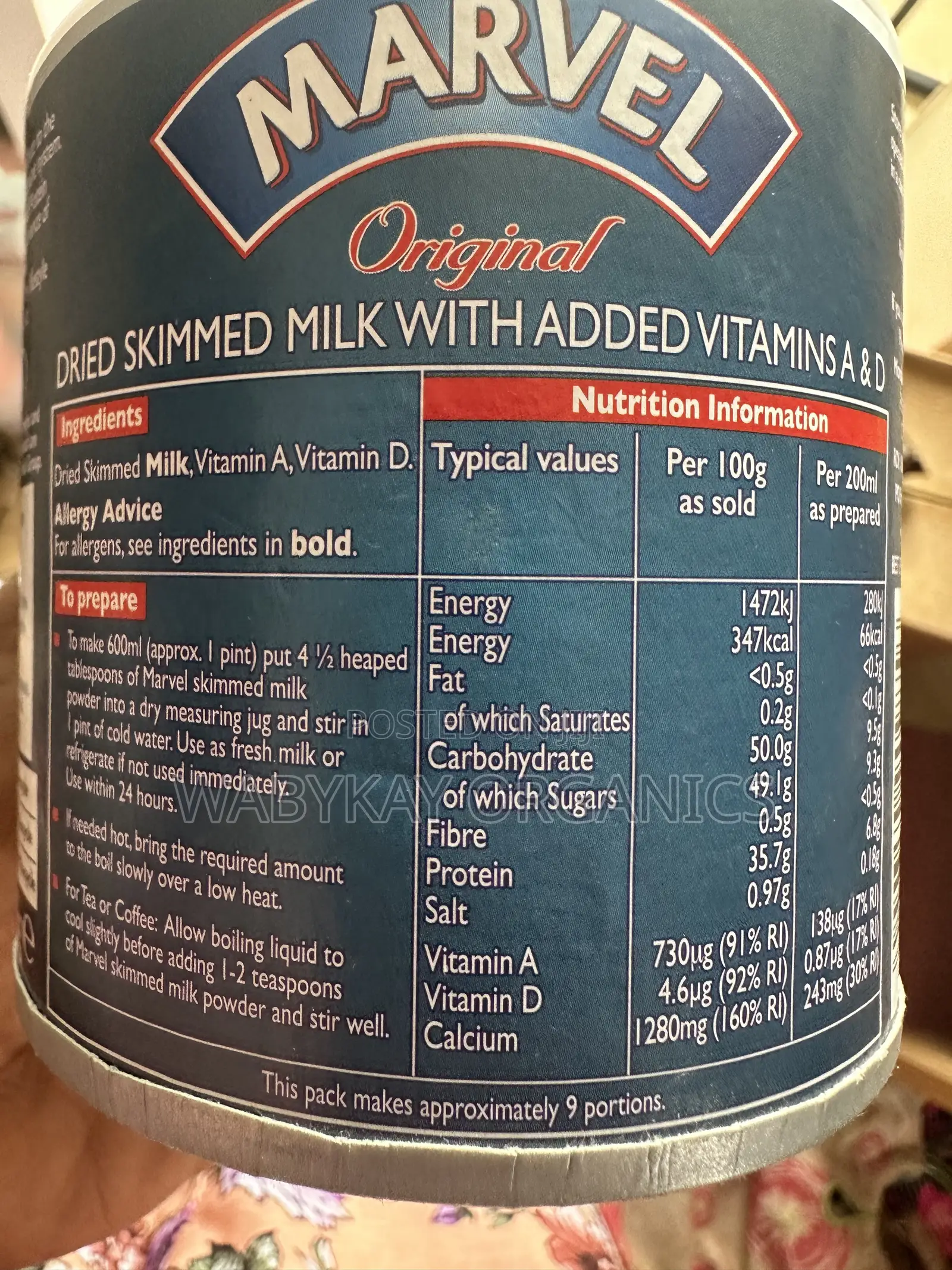 Marvel Skimmed Milk Less Than 1%Fat