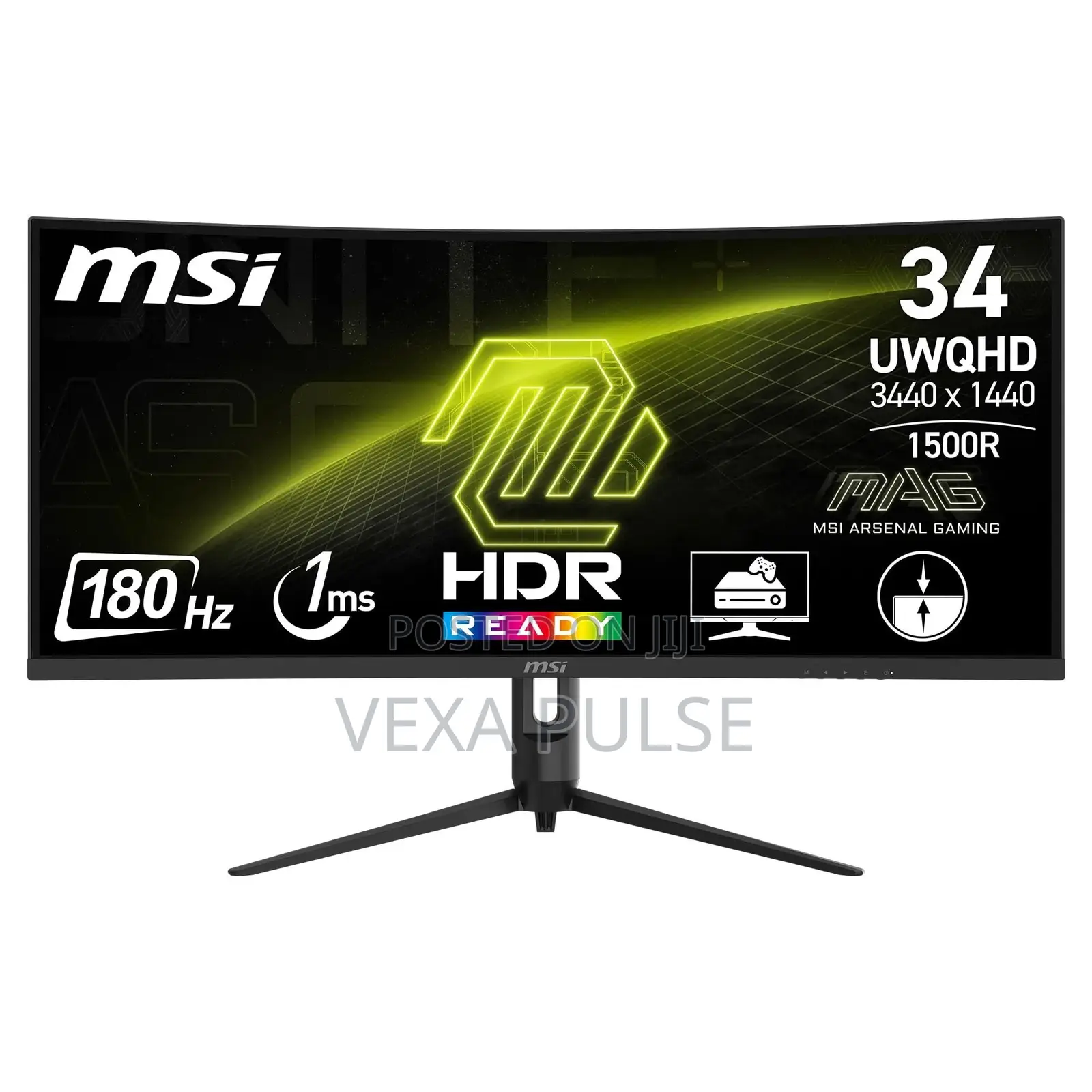 Msi 34” Curved Gaming Monitor Mag 342cqr E2 180hz Uwqhd Ultra Wide