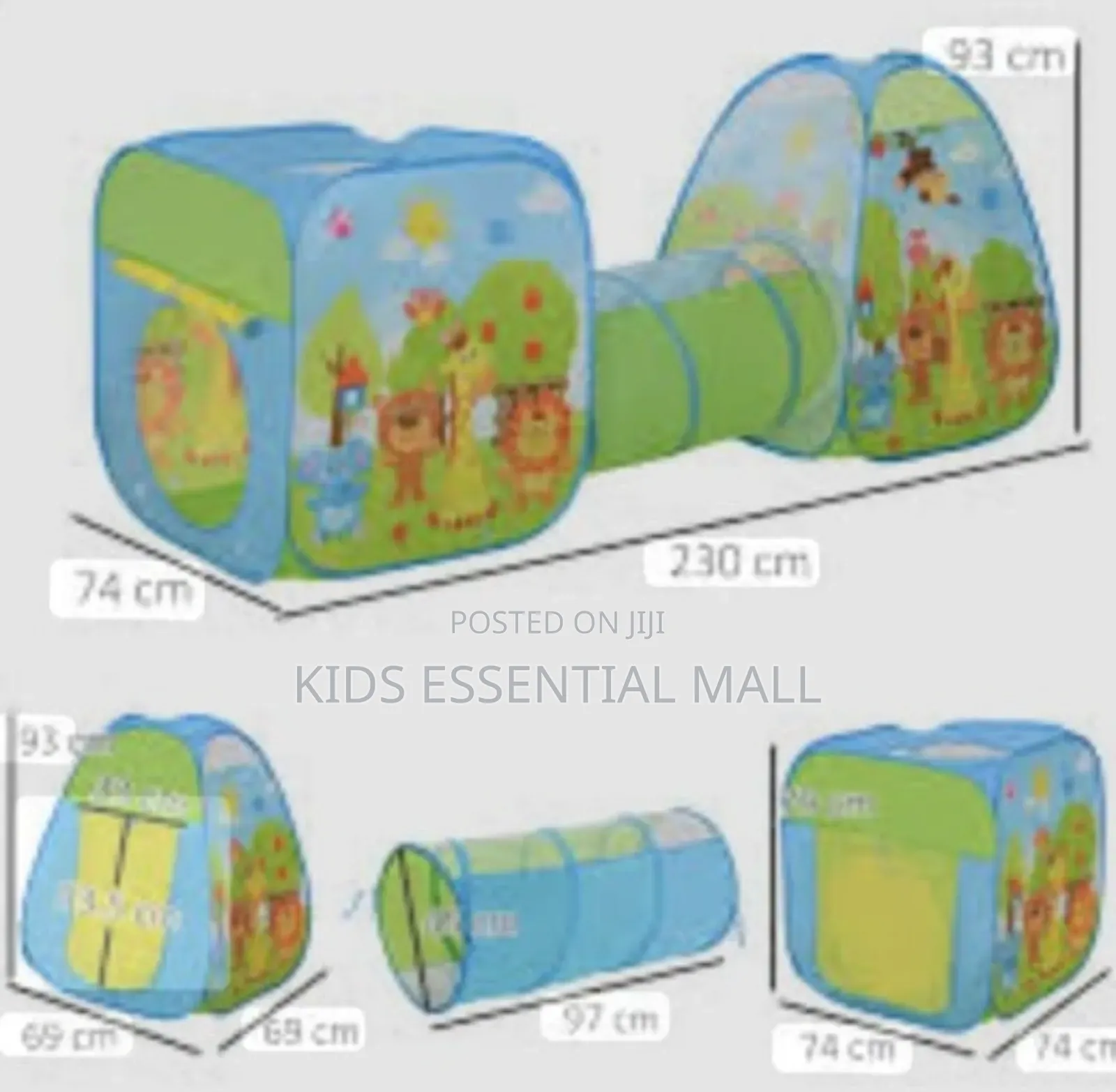 3 in 1 Play Tunnel Tent Set Kids