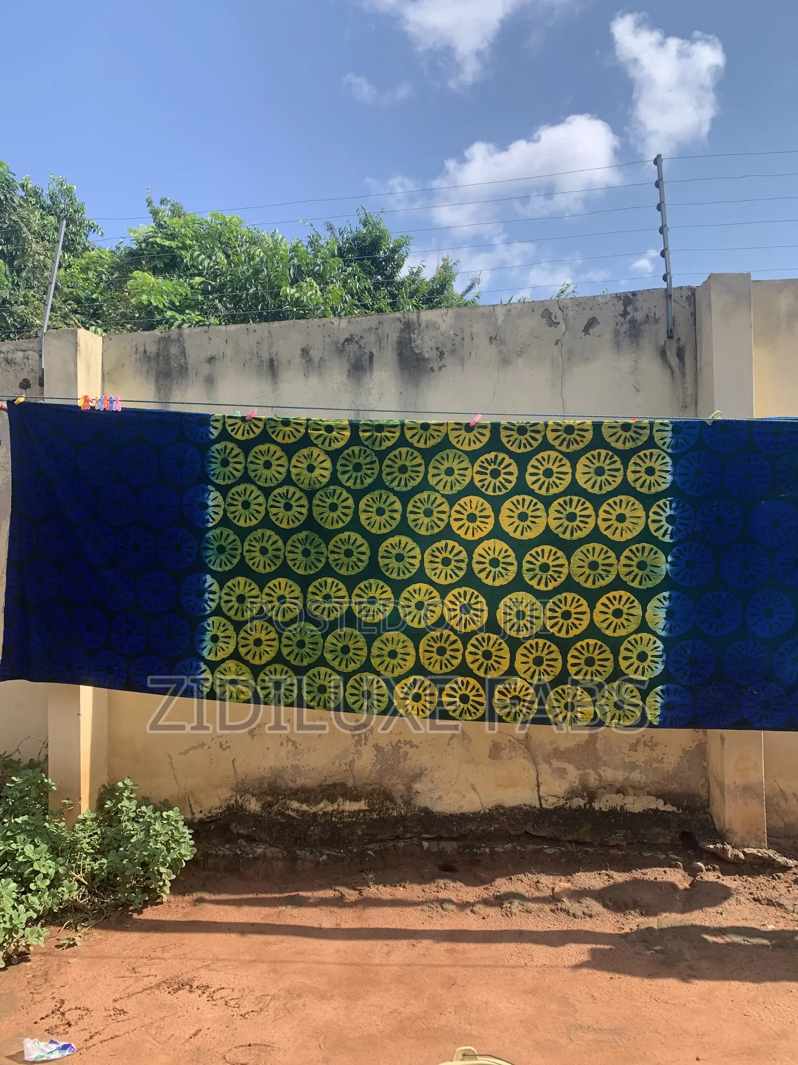 Blue and Yellow Batik