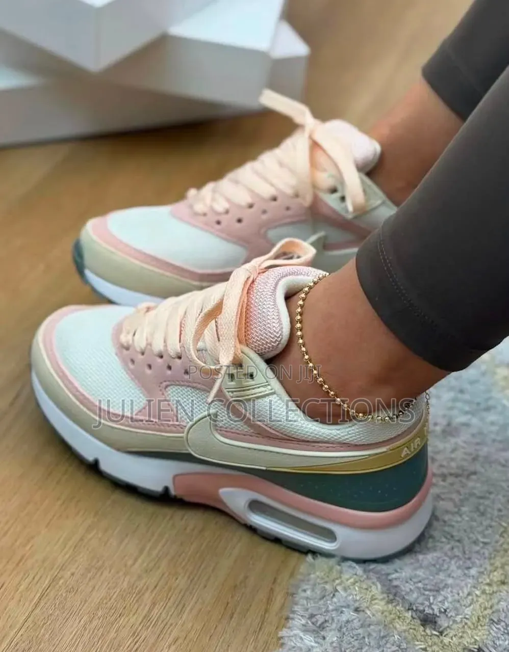 Nike Air Max Bw Green Pink and Cream