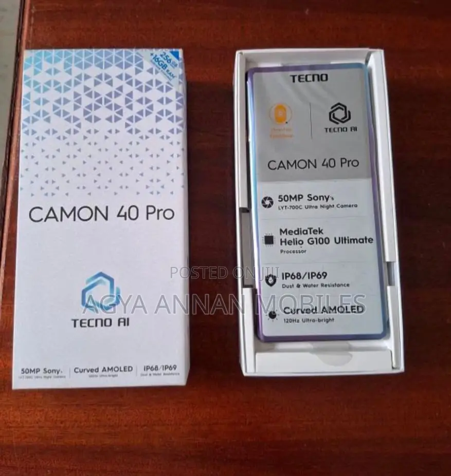 New Tecno Camon 40 Pro 5G 256 GB Purple
