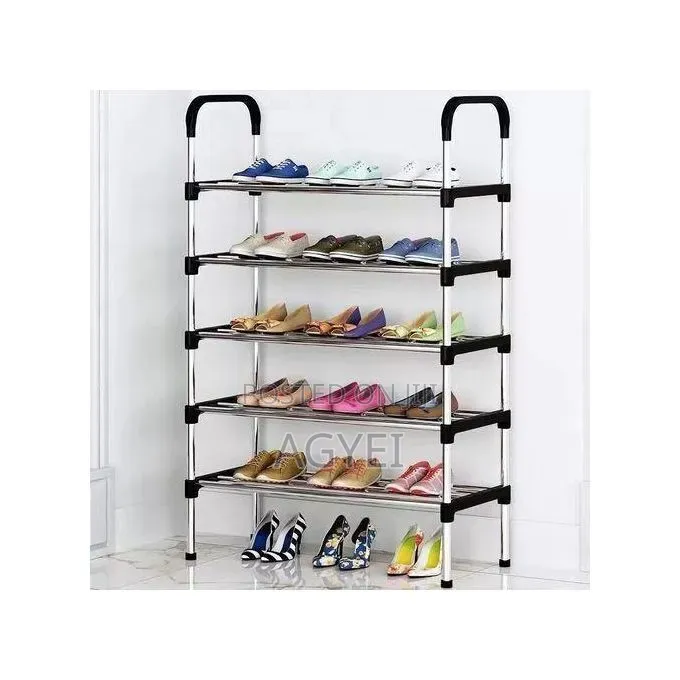 5-Tier Shoe Rack Stackable Assembly Shoe Clothes Organizer-5 Layers
