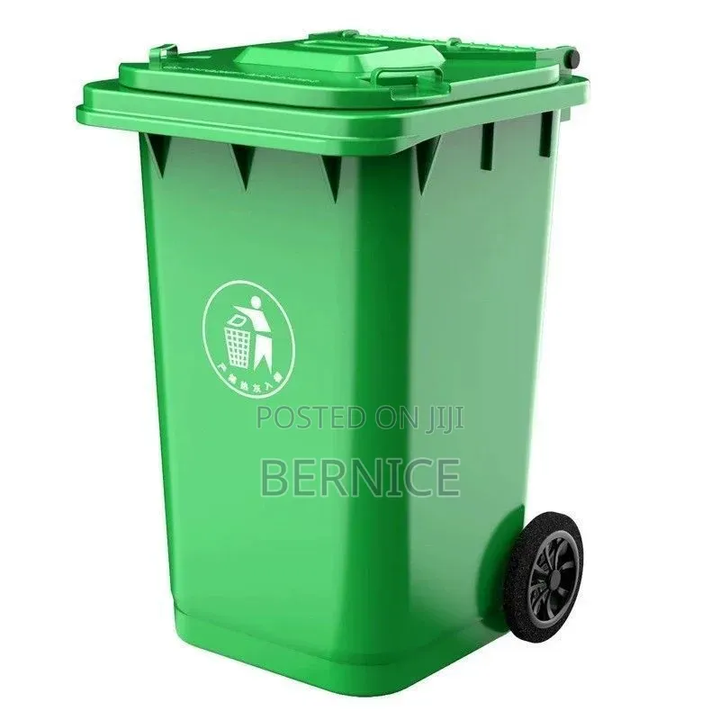 240l Heavy-Duty Plastic Dustbin With Wheels