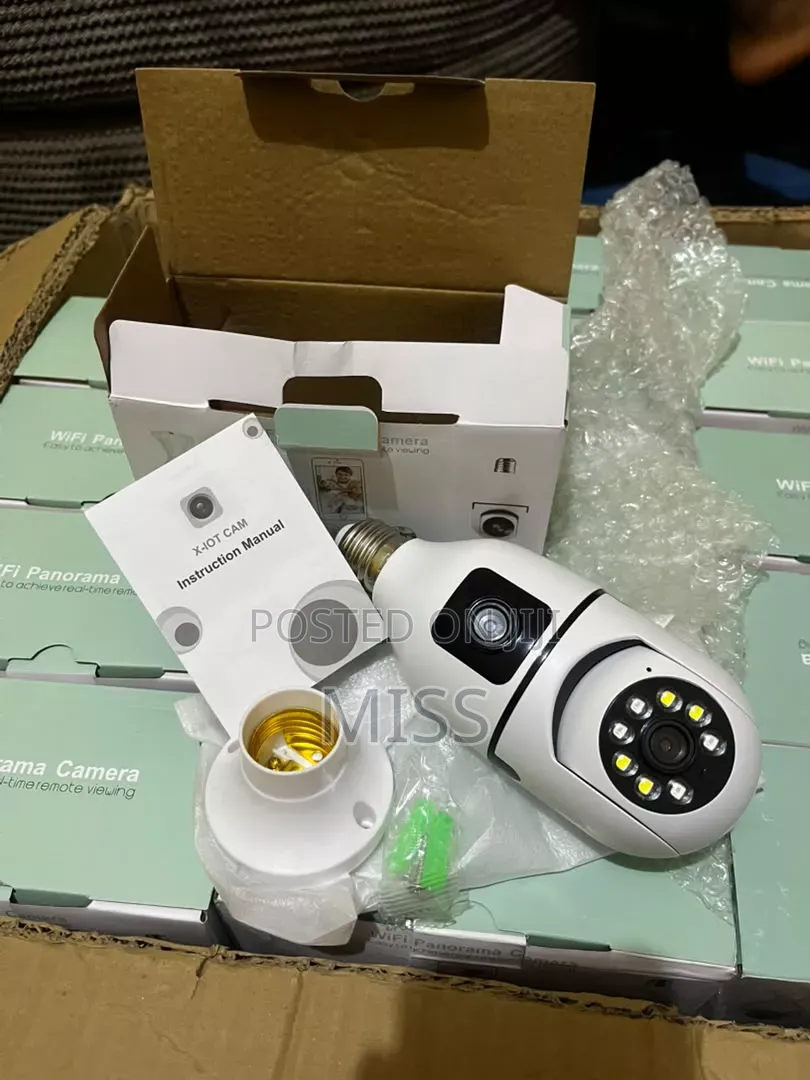 Digital CCTV Wi-Fi Bulb With PTZ Smart Camera - White