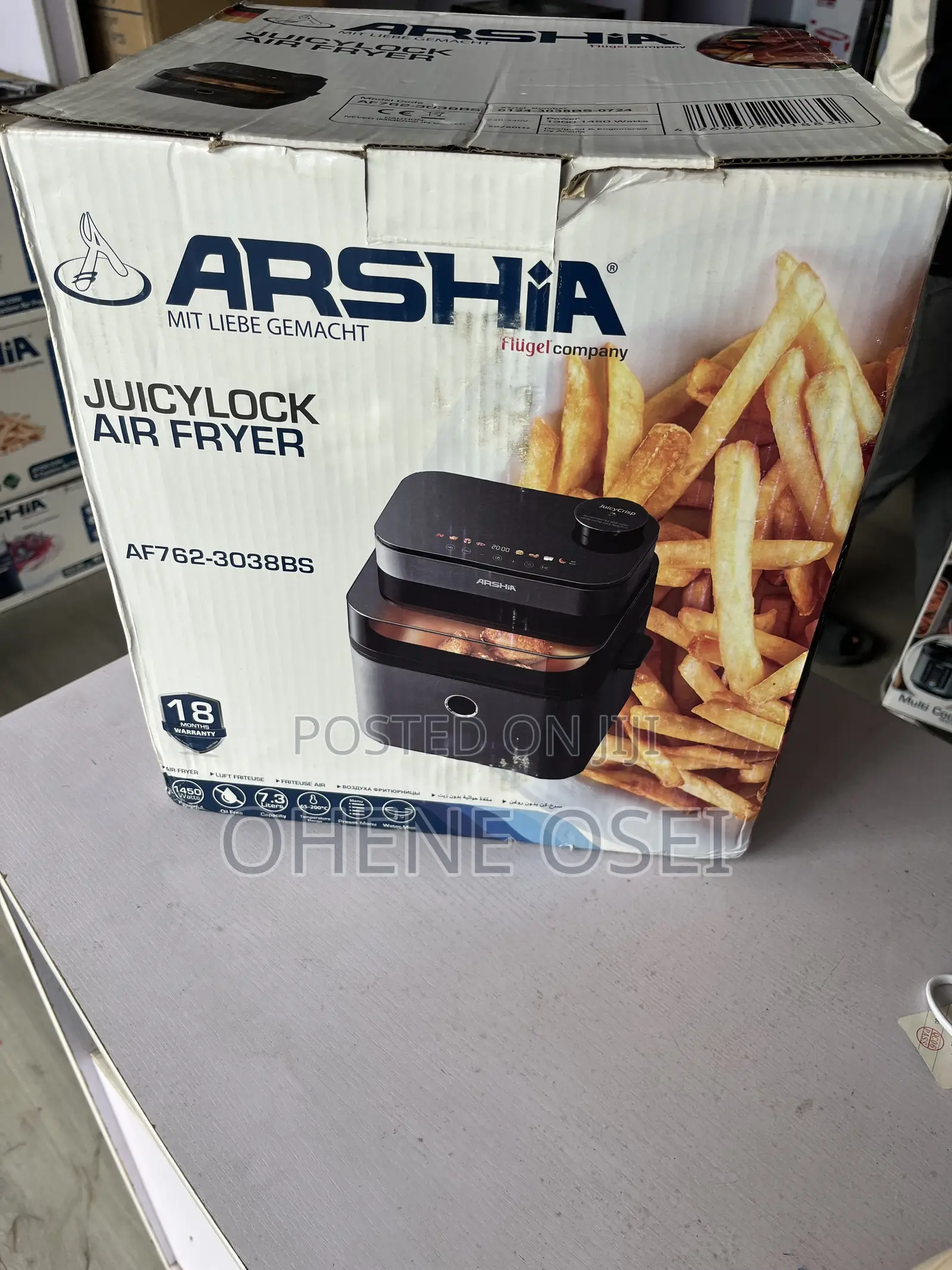 Arshia Juicylock Air Fryer 7.3l (1450w) – Smart Digital