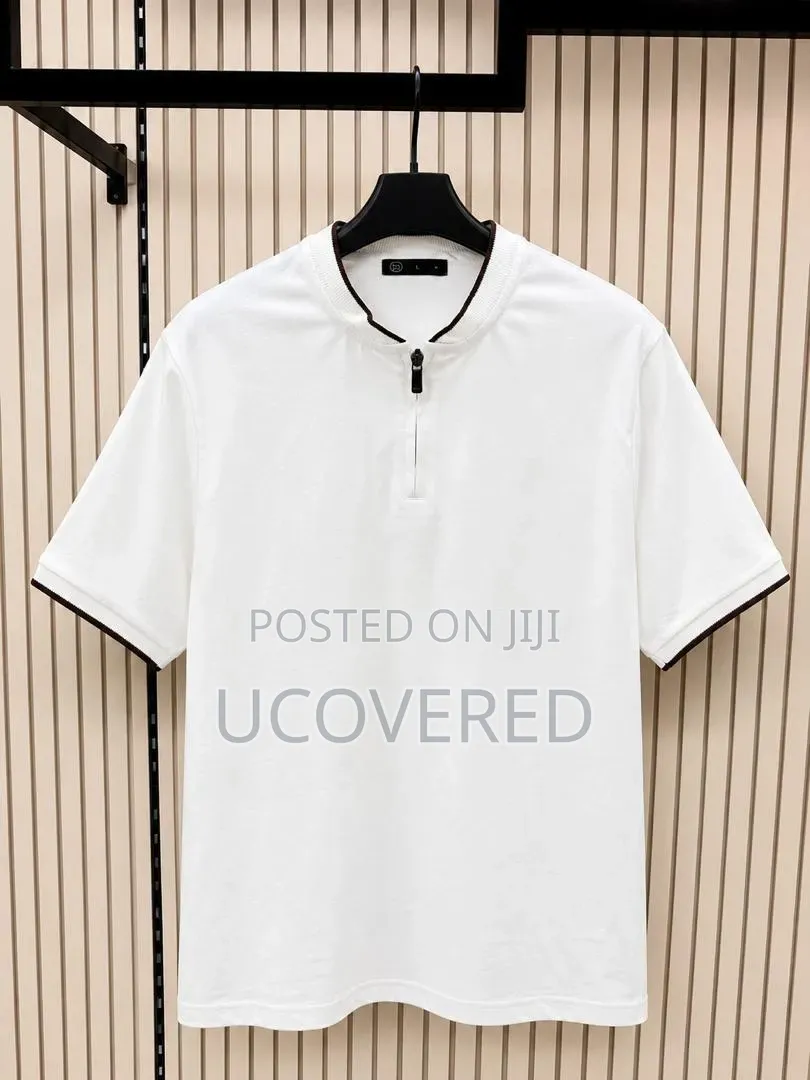 Casual Men's Knit Polo Shirts Feature Half-Zip Closures