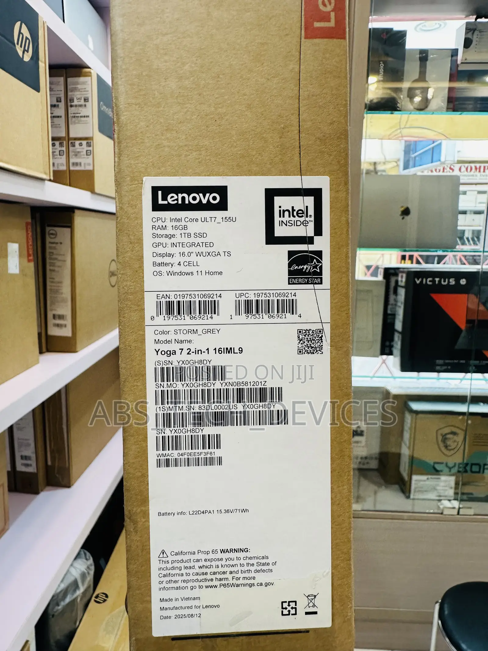 New Laptop Lenovo Yoga 7i 16GB Intel Core Ultra 7 SSD 1T